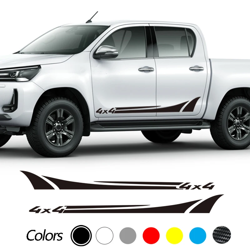 2 шт. виниловые наклейки на боковую дверь автомобиля 4x4 для Ford Ranger Raptor Isuzu Dma Nissan NAVARA