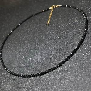 Модный бренд, простое короткое ожерелье с черными бусинами, женское ювелирное изделие, Женское Ожерелье-чокер, бижутерия, Женское Ожерелье для вечеринки, 2021