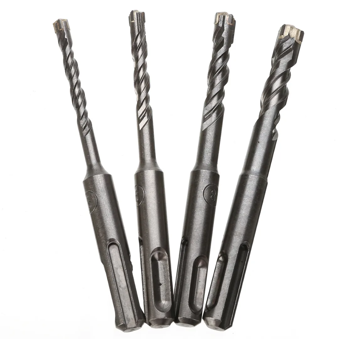 110mm 5/6/8/10mm Crosshead Drill Bit Twist Drill Bit SDS Plus Masonry Twin Spiral Hammer Drill Bits Woodworking Drilling Tool