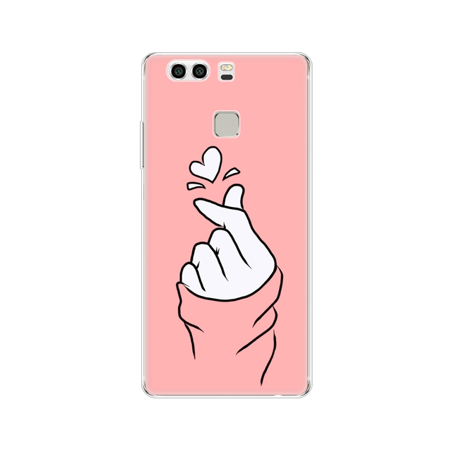 phone case for huawei P9 LITE PLUS 2016 soft tpu silicon back cover 360 full protective printing transparent coque