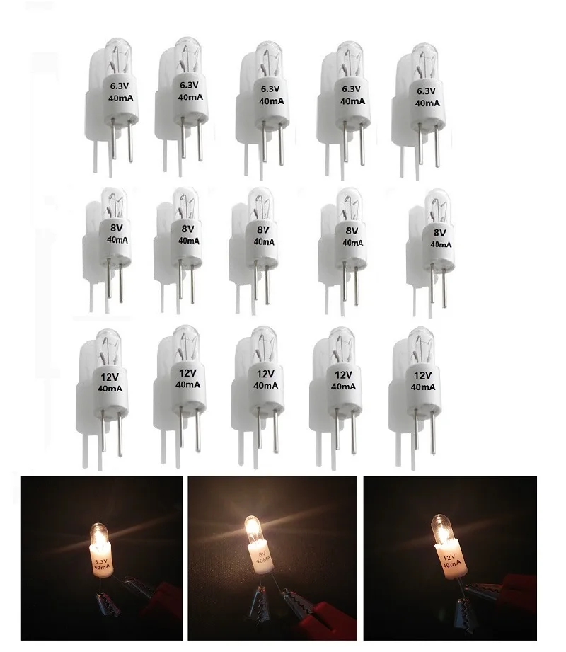 10 Nuove Lampade Stereo Bi-Pin Di Fronte Del Quadrante Lampadine A Incandescenza 8V 40Ma Misura 104 5220 2215 Am-Fm E Marantz 2265, 4300, 2285, 2325 E