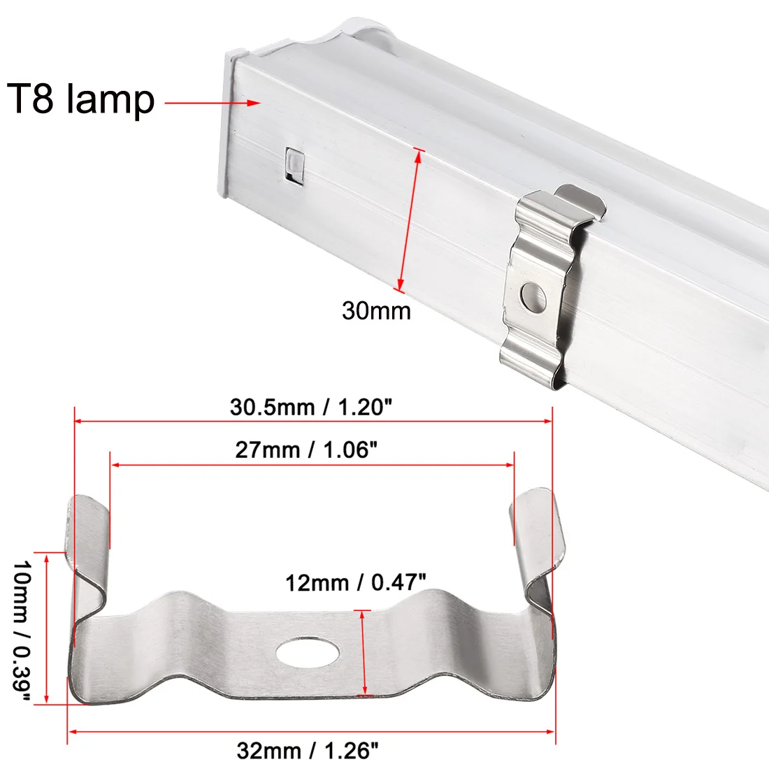 Lampholder Bracket T8 Clips Bracket Hanger for Integrated Tube Light Fixture 15/20/30/35pcs