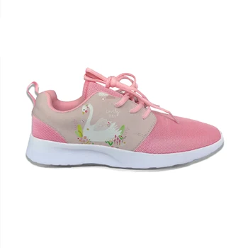 

Pink Swan Animal Cute Lovely Cartoon Kids Sport Running Shoes Casual Breathable Lightweight 3D Print Sneakers Boys Children Girl