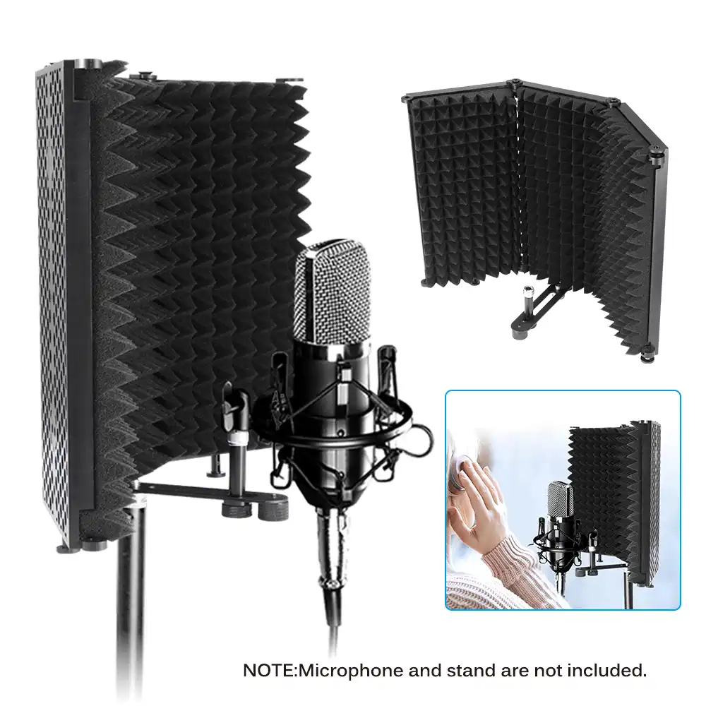 beijieaiguo Mic Schalld/ämmmaterial Foam Mikrofon Isolation Schild Schallabdeckung Schutz Mikrofonschutz Mikrofon Schall Schirm F/ünft/ürige