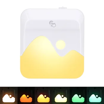 

Dimmable Night Light Bedside Night LED Night Lamp Plug In Lamp Bedroom Living Room Warm White RGB Colorful Night Light