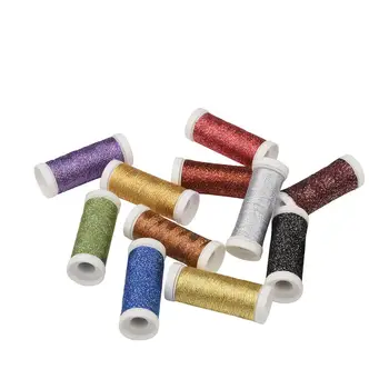 

New Simthread Metallic embroidery thread for hand embroidery or machine embroidery 12 colors sewing thread kit