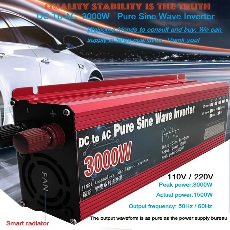 Чистая Синусоидальная волна инвертор постоянного тока 12v/24v к переменному току