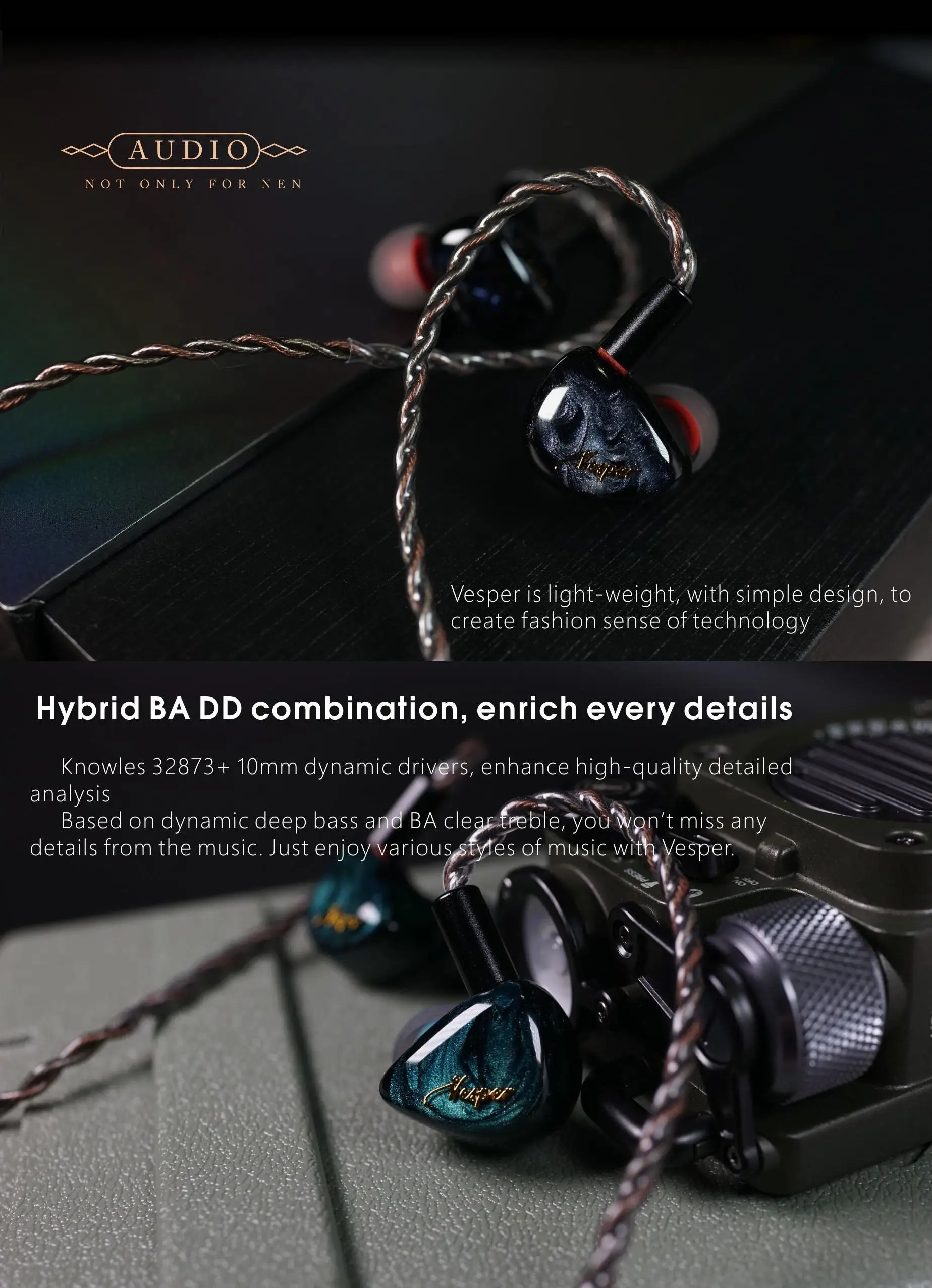 ALO Original ATLAS Pure Silver Litz Earphone Cable