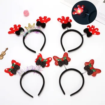 

Bow Headband Tinsel Christmas Decorations For Home New Year Party Decor Xmas Gifts Kids Adults Hair Accessories