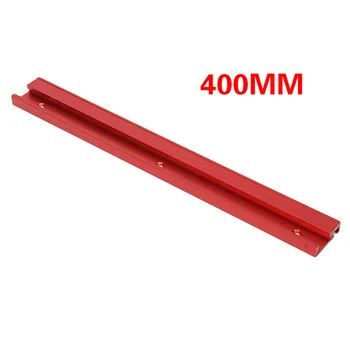 

New 400mm Red Aluminum Alloy 45 Type T-Track Woodworking T-slot Miter Track/Table Saw Router Miter Gauge