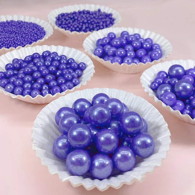 Bolas de açúcar 50 jogos gevem roxo pérola esfera de açúcar