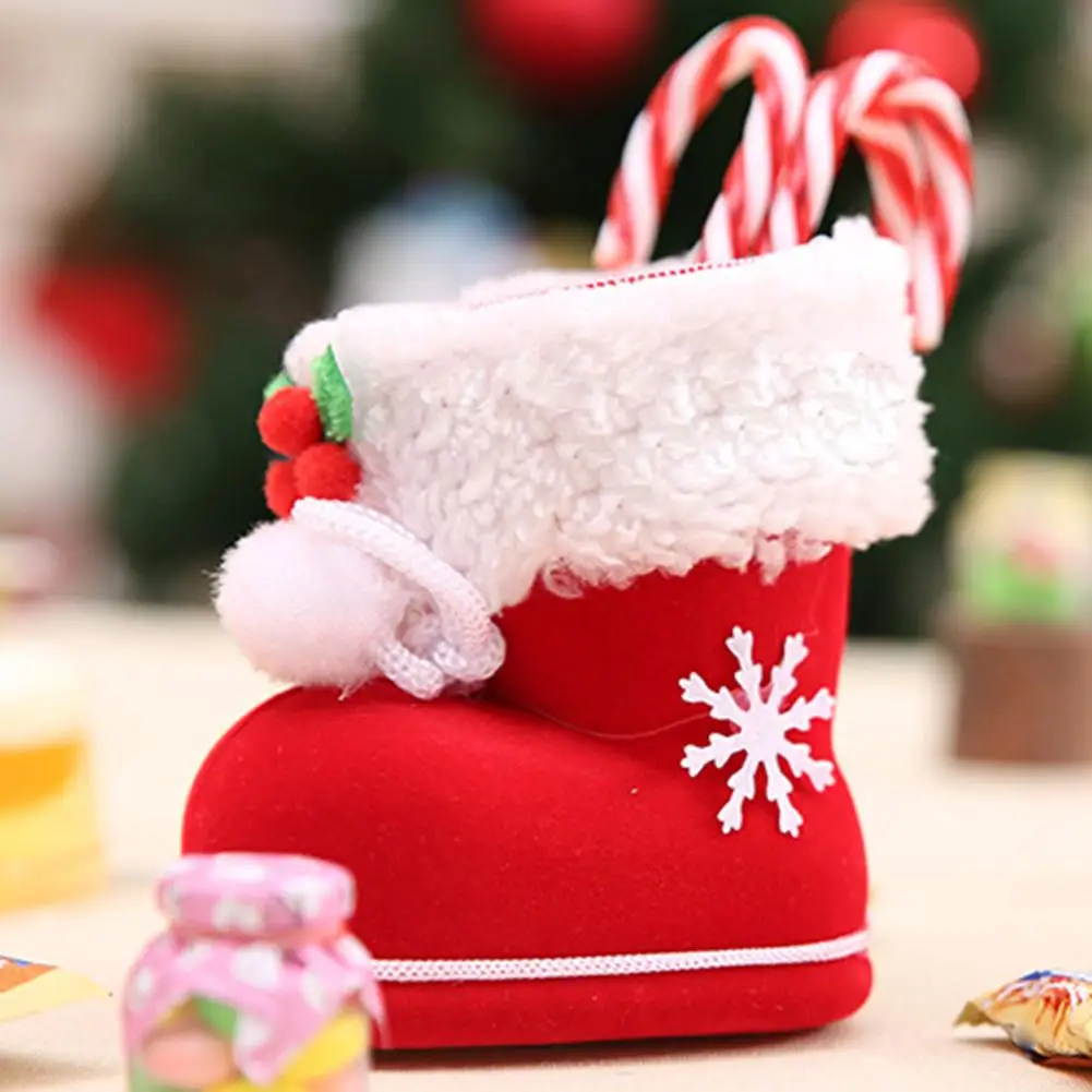 3pcs Regalo di Natale Borse Caramelle GOODIES Favori natale Stivali Calze Babbo Natale Disegna 