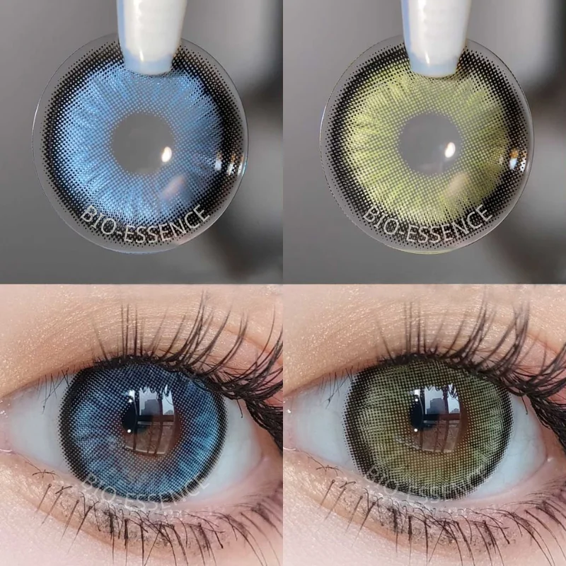 Bio-essence 1 Pair Color Contact Lenses for Eyes Natural Brown Lenses Beauty Fashion Monet lense Blue Lenses Green Eye Contact