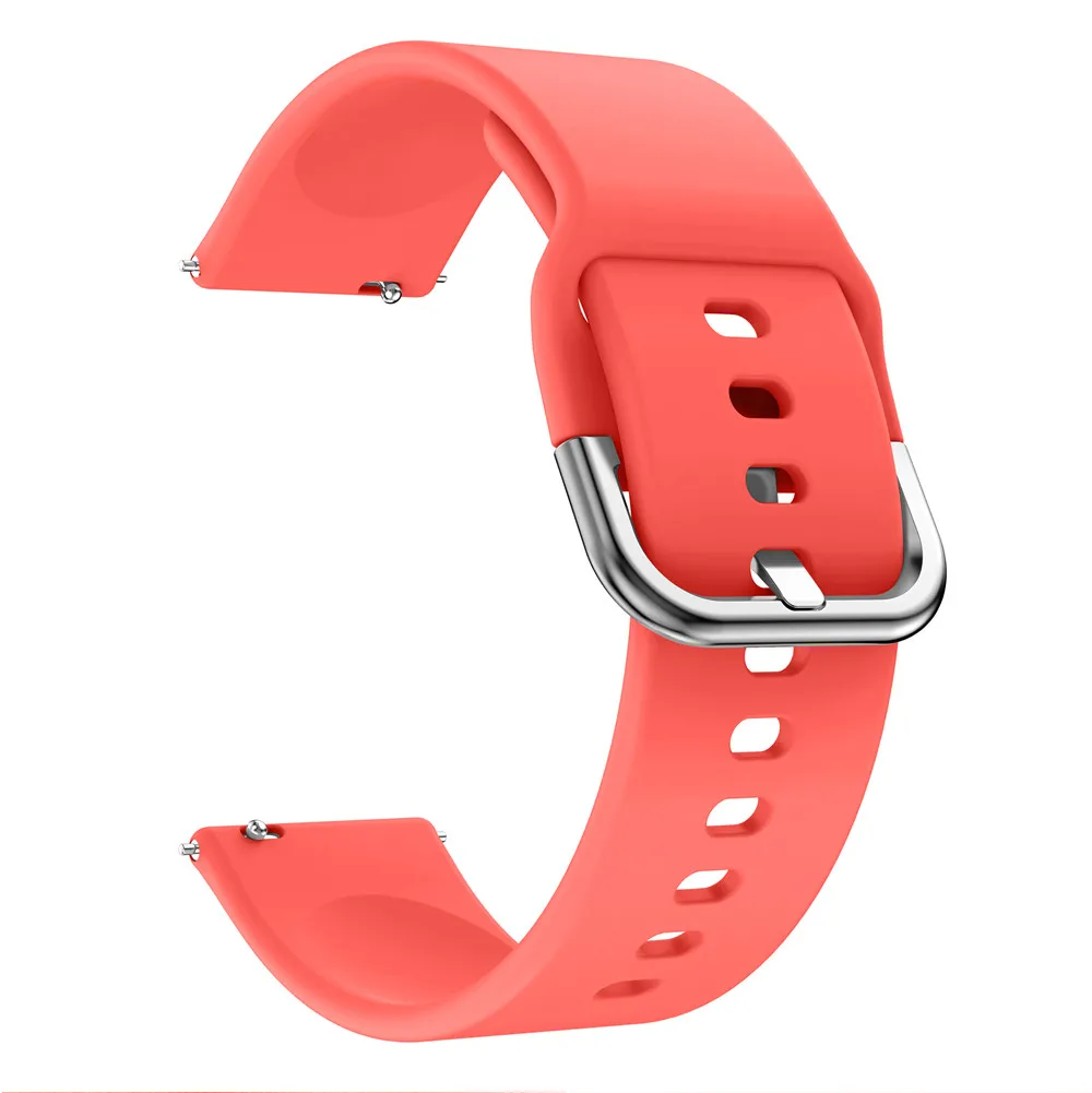 20 мм силиконовый ремешок для часов samsung Galaxy Watch 42 мм Active2 40 мм 44 мм gear S2 браслет ремешок для активных 2 Huami Amazfit - Цвет ремешка: Orange