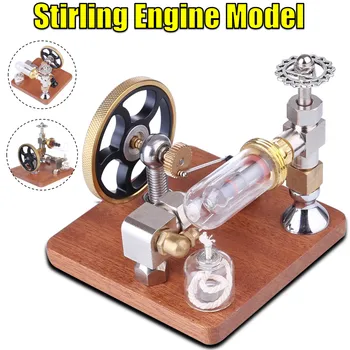 

DIY Steam Stirling Engine Model Rotating Mechanical Education Model Free Piston Adjustable Speed Flywheel Physics Science Toy