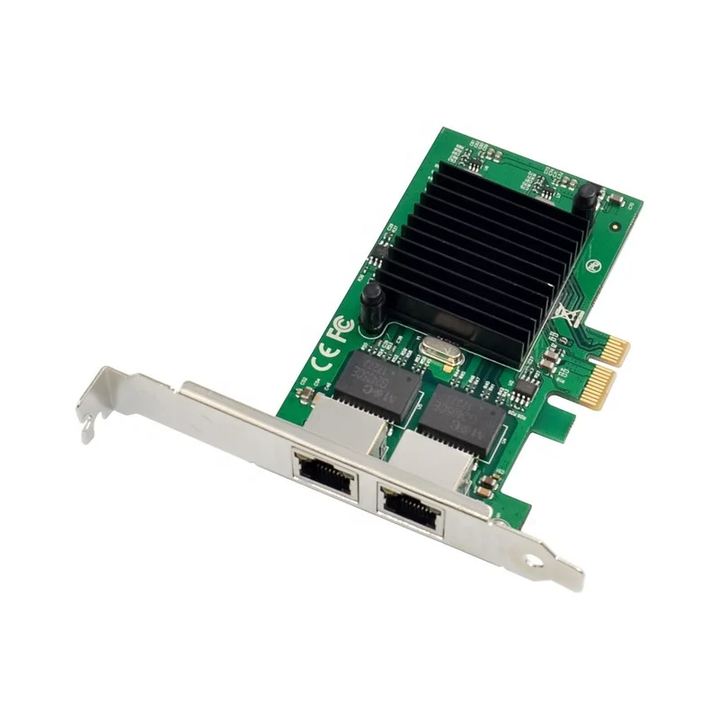 porta elétrica de 1000m, pcie, porta dupla rj45 82575eb, 2 portas lan