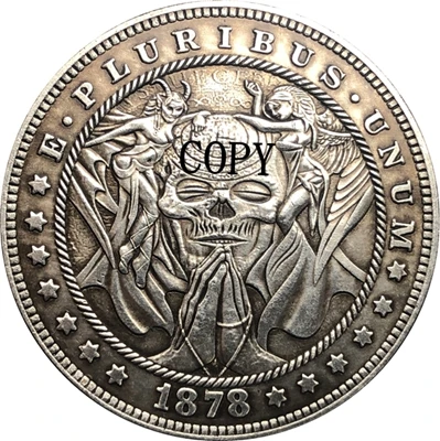 Hobo Nickel 1878-CC копия монеты доллара США Моргана 155 | Дом и сад