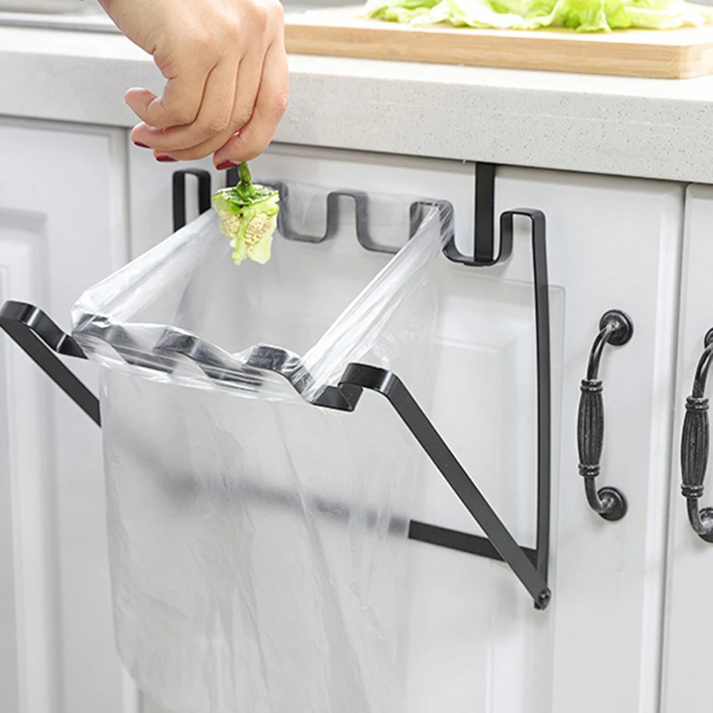 Garbage Bag Shelf Home Kitchen Countertop Folding Trash Bag Bracket