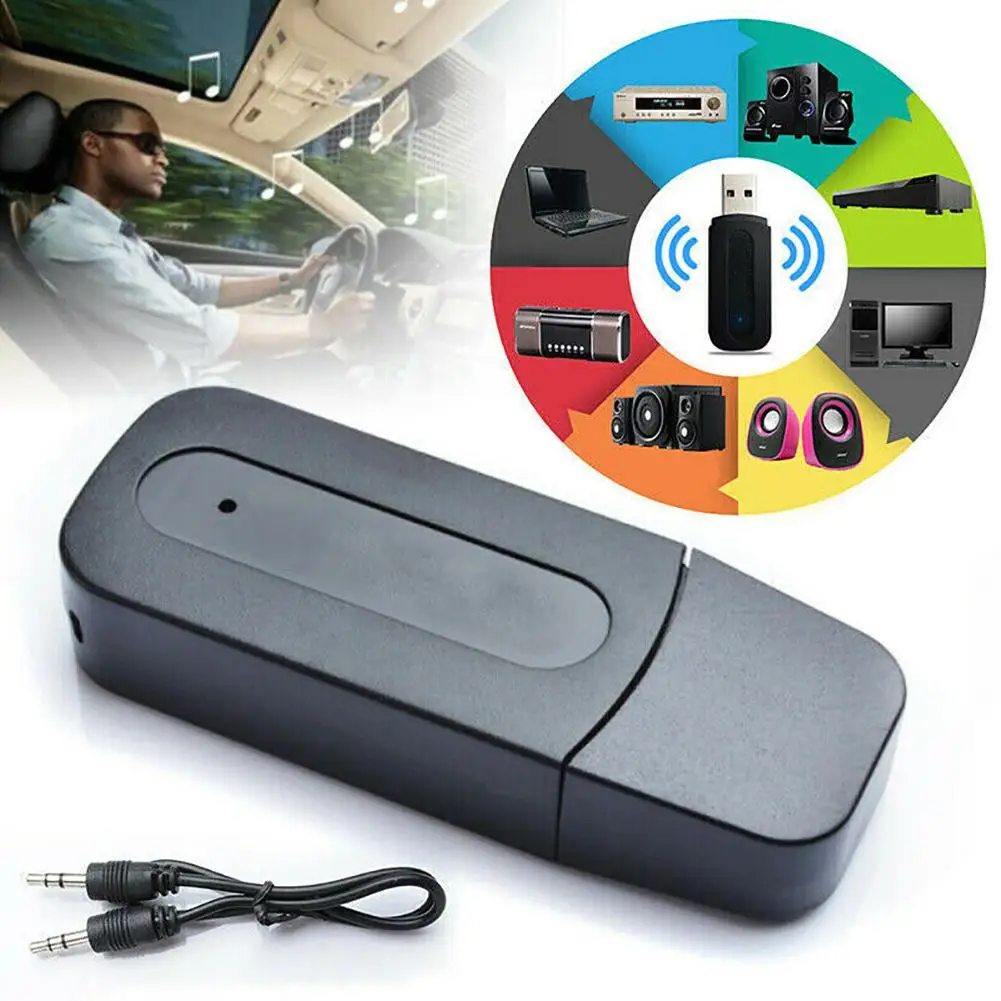 Новое поступление 3,5 мм Aux к USB беспроводной Bluetooth аудио стерео домашний автомобильный музыкальный приемник адаптер