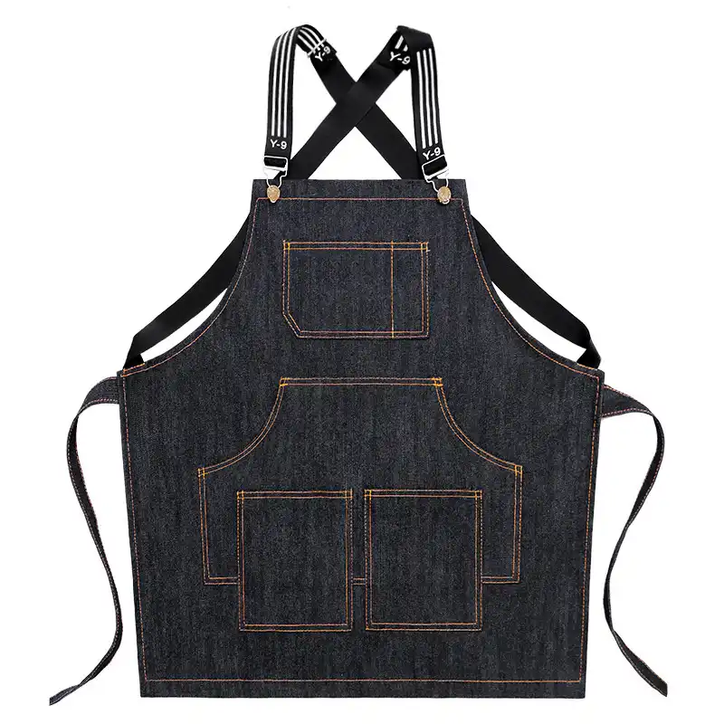 white carpenter overalls with nail apron