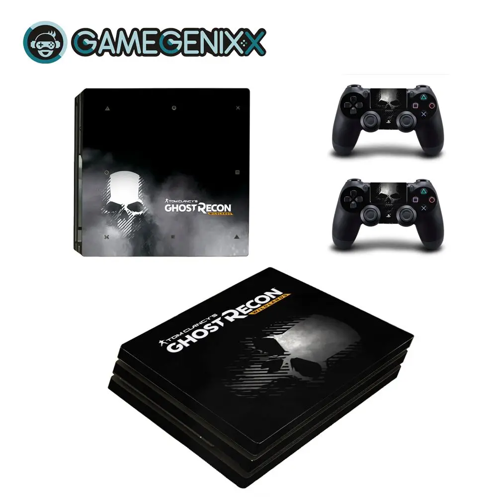 Защитная Наклейка на кожу GAMEGENIXX Съемная крышка для консоли PS4 Pro и 2 контроллера-Ghost Recon