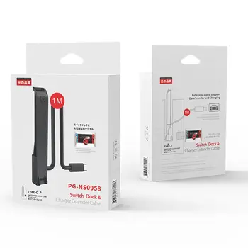 

Extension Line Charger Extender Cable Type-c TV Dock Video Cord for NS Switch