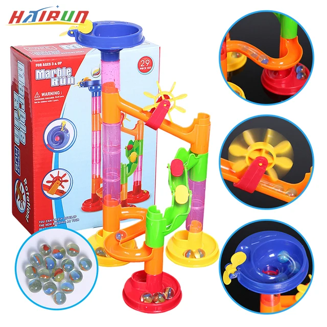 29pcs Marble Run Maze Balls Track Building Blocks Toys Funnel Slide Bricks For Children Labyrint Rolling Ball Educational Toys 1