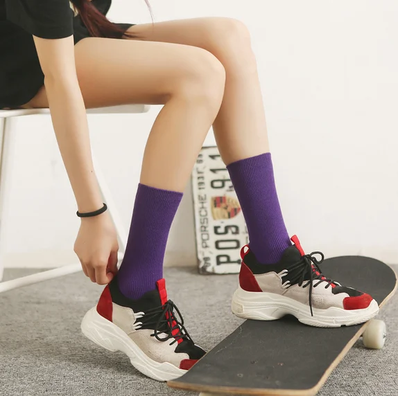 1 пара, новинка, модные женские носки, хлопковые полосатые носки, женские ретро-носки на весну, осень, зиму