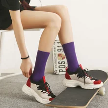 1 пара, новинка, модные женские носки, хлопковые полосатые носки, женские ретро-носки на весну, осень, зиму