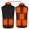 New 9 Places Heated Vest Men Women Usb Heated Jacket Heating Vest Thermal Clothing Hunting Vest Winter Heating Jacket BlackS-6XL ► Photo 2/6