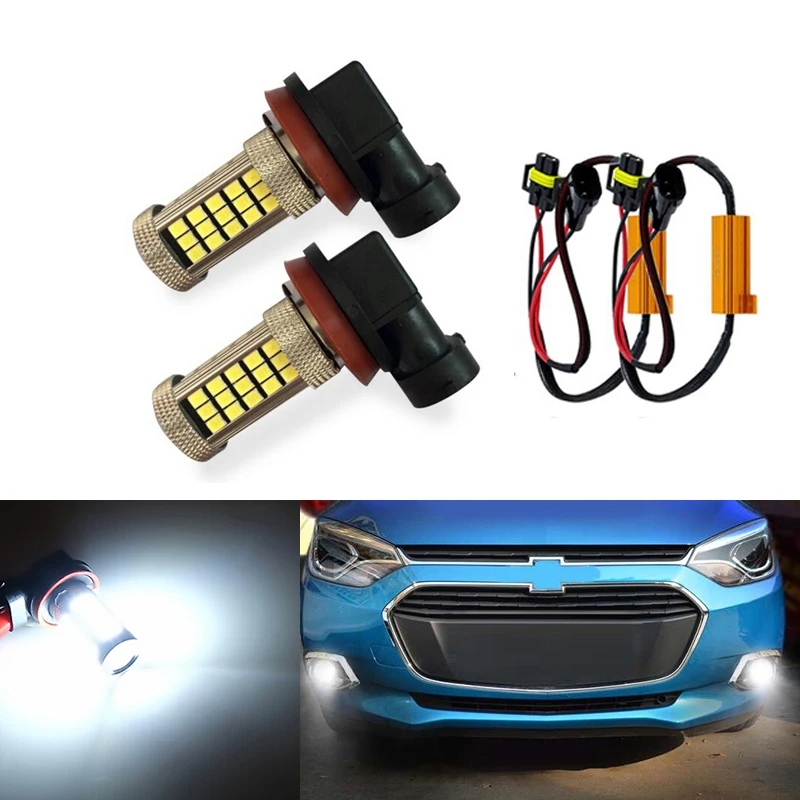 2x H11 H8 светодиодный автомобильный светильник s лампы DRL Противотуманные фар