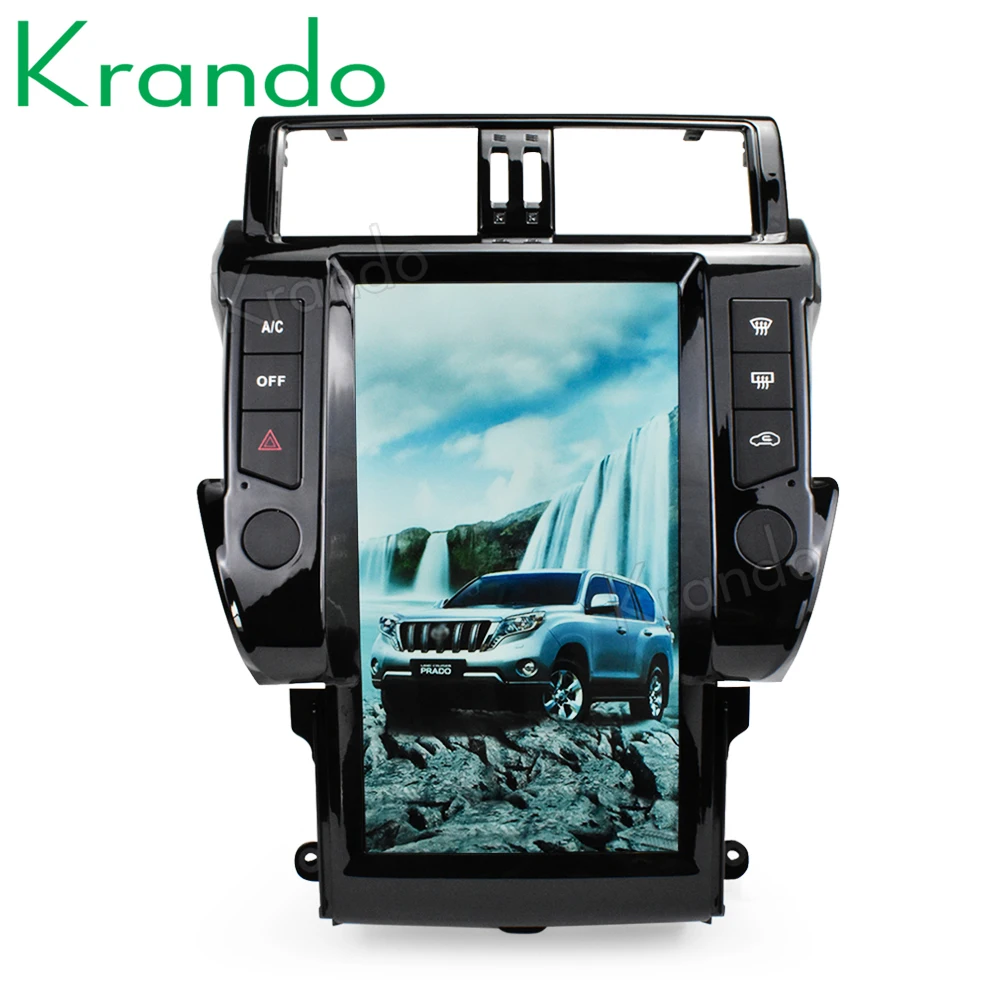 Krando Android 8,1 13," вертикальный экран Автомобильный Радио плеер gps для Toyota Prado 150 2010-2013 gps навигация Мультимедийная система