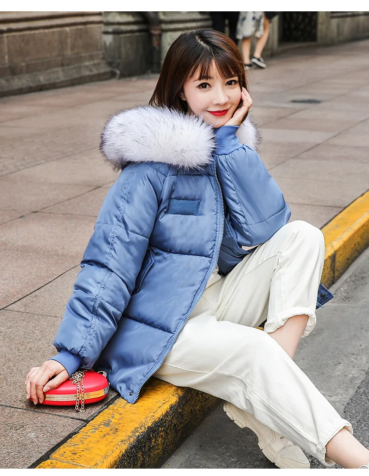 Женское теплое пальто с капюшоном Повседневный уличная одежда свободного кроя с большим мехом
