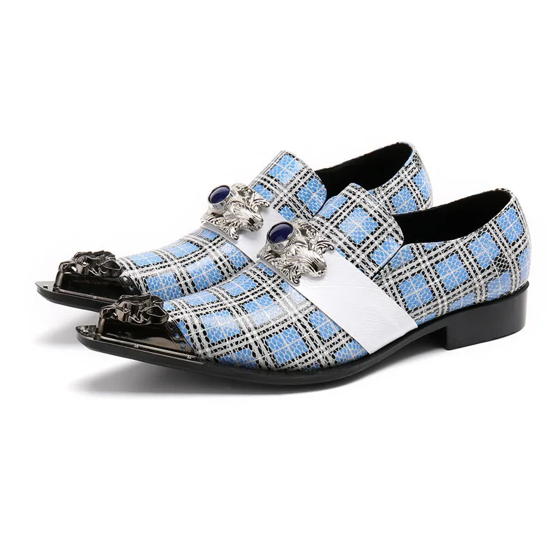 

Handmade Steel toed Wedding Shoes High Quality Party Shoes Genuine Leather Dress Shoes Size 36-47