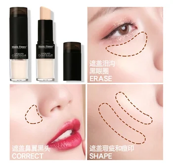 1 Piece Makeup Concealer Cream Foundation Cover Skin Face Contour Concealer Cosmetics Double Head Face