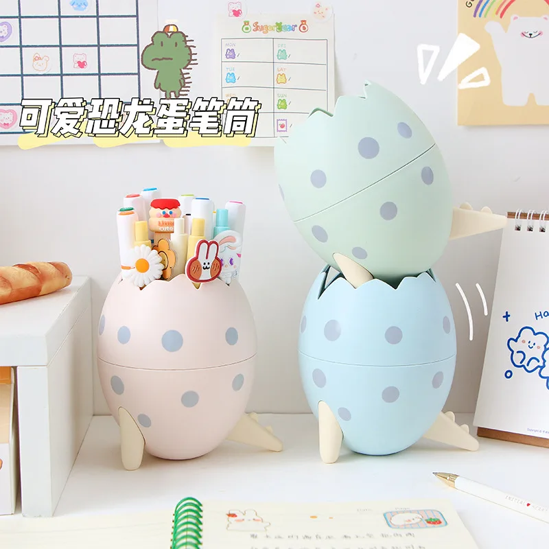 Cute Dinosaur Twisted Egg Toothbrush Toothpaste Holder & Organize Storage Box Pen | Дом и сад