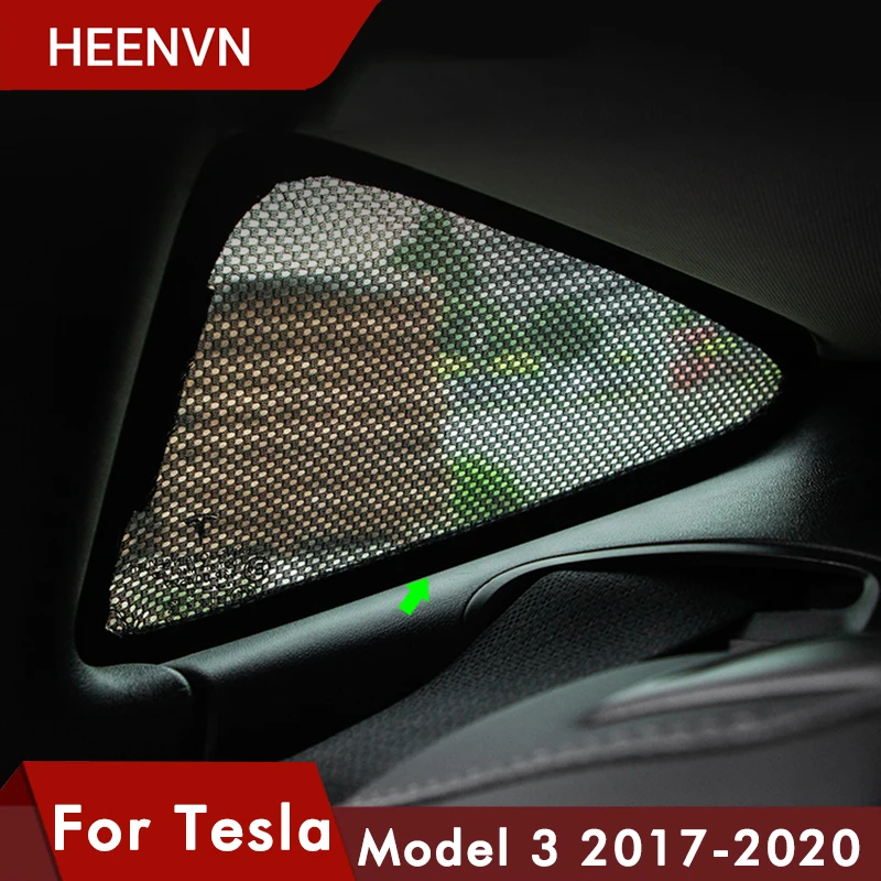

Model3 Car Window Sunshade For Tesla Model 3 Sunshade Accessories Triangle Sun shade Line Shades Protector Model three