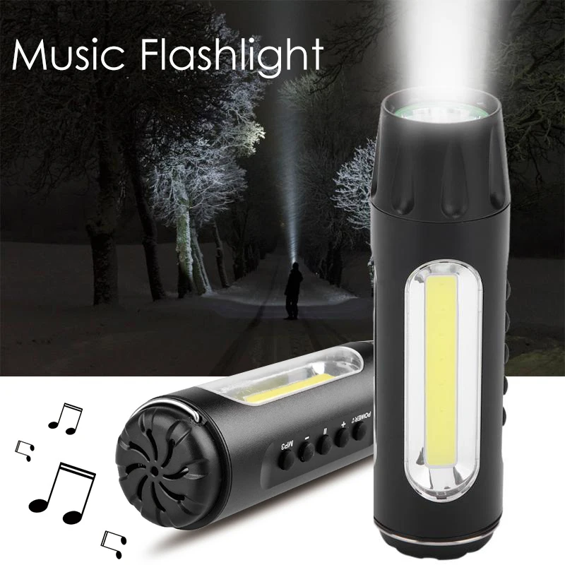 KINGSHAN Flashlight Work Light Rechargeable USB 3 Modes COB LED Car Maintenance Torch Speaker Rear With | Лампы и освещение