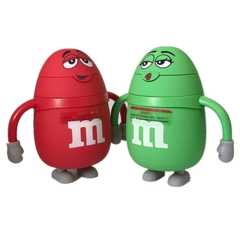 

Cute Cartoon Water Bottle Expression Students Glass Drinking Cup Creative Drinkware