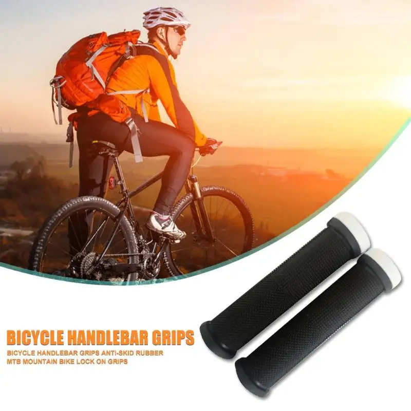 Горячая Распродажа, велосипедные ручки, износостойкие, 1 пара, MTB, горный велосипед, руль, ручки, противоскользящие, резиновые, велосипедный замок, ручки