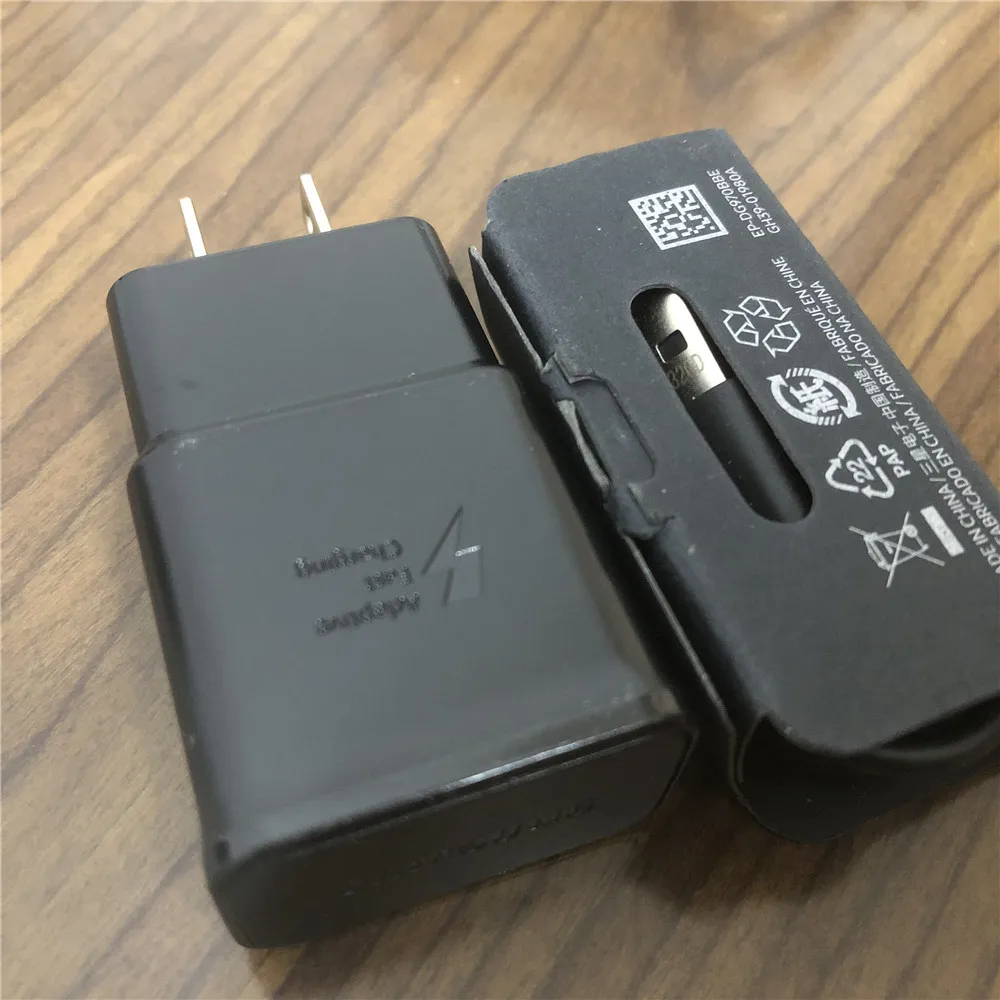 Новое оригинальное прибытие быстрое зарядное устройство 2.0A QC 3,0 настенное зарядное устройство для samsung S10 S10e Plus+ 1 м usb type C кабель