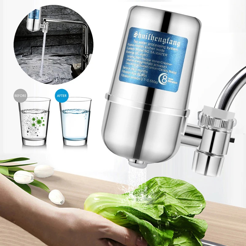 Мини Водоочиститель многоразовый кран фильтр для воды фильтрация крепления