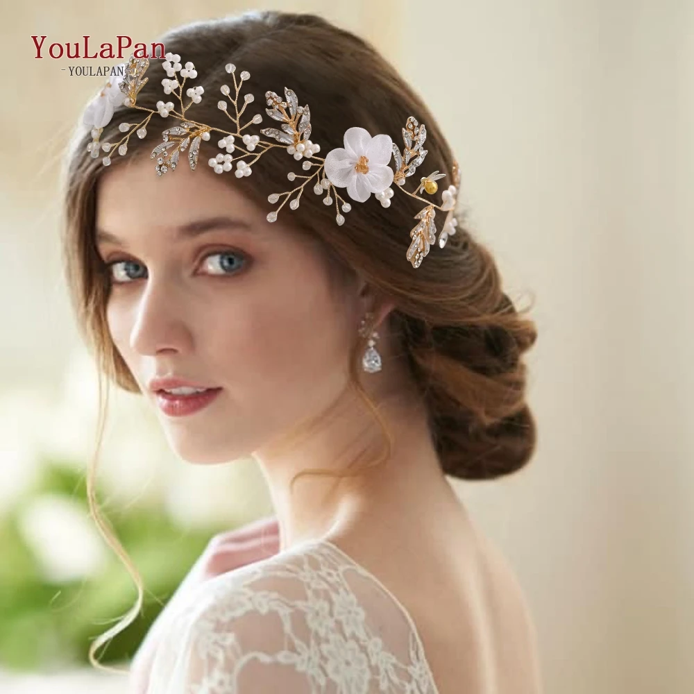YouLaPan Diadema de flores para boda HP72, accesorios de boda, corona