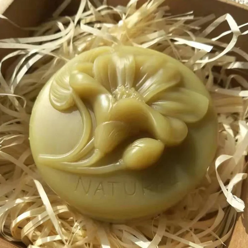 Silicone Mold Round Silicone Soap Mold Flower Silicone Mould for Natural Soap Decorating Scented Wax Melt Molds