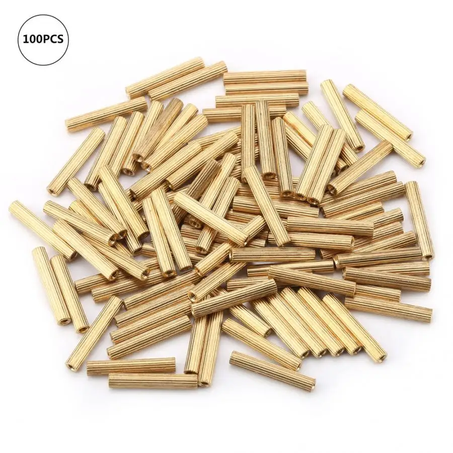 

100Pcs M2 Brass Female-Female Spacer Standoff Fastener Accessory for Motherboard