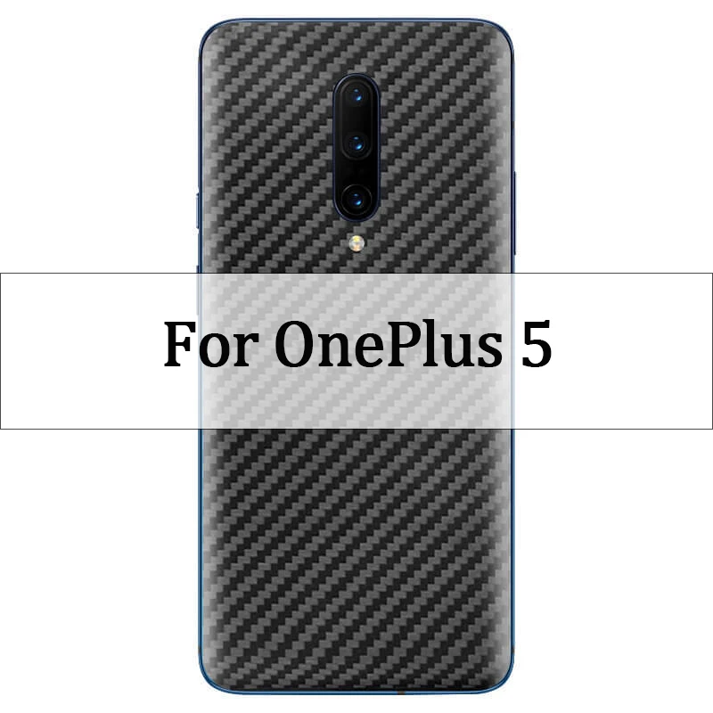 For OnePlus 5 Ультратонкая мягкая наклейка из углеродного волокна для OnePlus 5, 5, 6, 6, 7, 7, 7, Pro, 7, Pro, декоративная наклейка на заднюю часть телефона, защитная пленка s - Цвет: For OnePlus 5