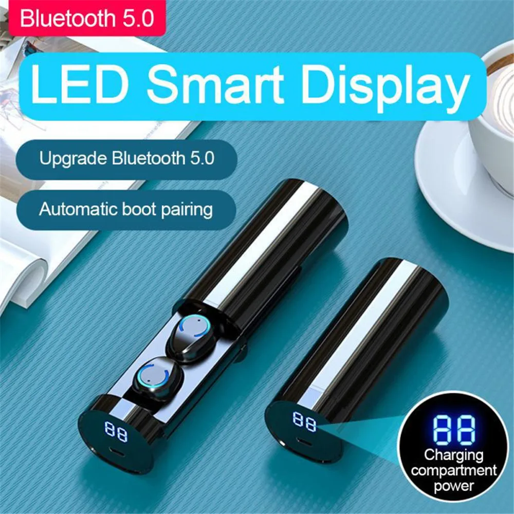 Wireless Earbouds Bluetooth 5 0 Earphone TWS F9C HIFI Mini In ear Sports Running Headset Support iOS Android Phones HD Call