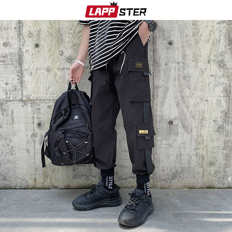 LAPPSTER Men Japanese Streetwear Joggers Pants 2020 Mens Korean Fashions Cargo Pants Black Pockets Baggy Hip Hop Sweatpants 5XL LAPPSTER Men Japanese Streetwear Joggers Pants 2020 Mens Korean Fashions Cargo Pants Black Pockets Baggy Hip Hop Sweatpants 5XL