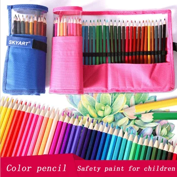 

48 Colors Creative Stationery Rollable Cloth Set Drawing Pencils Student Pen Pens Painting School Gift Kid Marker Brush Art