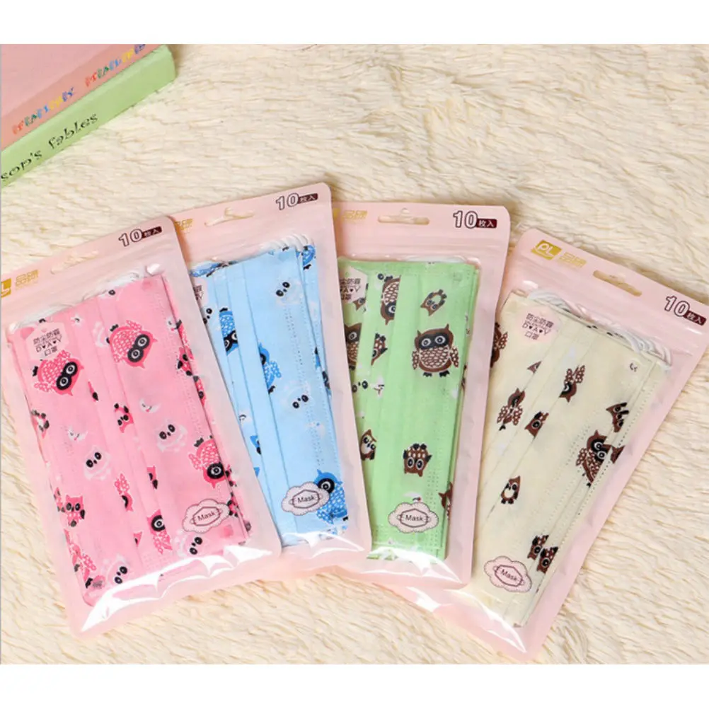 1/5/10Pcs Cute Cartoon Non-woven Mouth-muffle Flu Face Medical Mask KAWAII Disposable Mouth Mask Anti-dust Windproof Masks